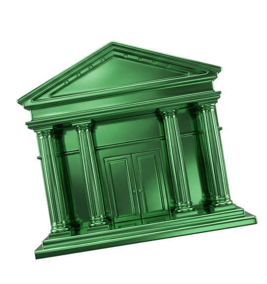 A vault rendered as a green block