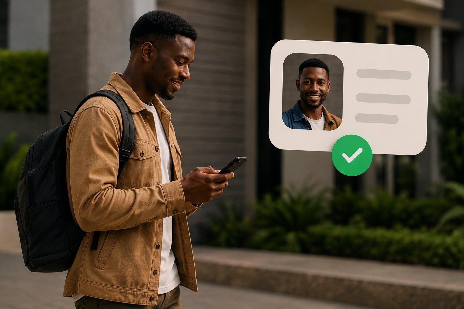 A resident using the Passcode app at home