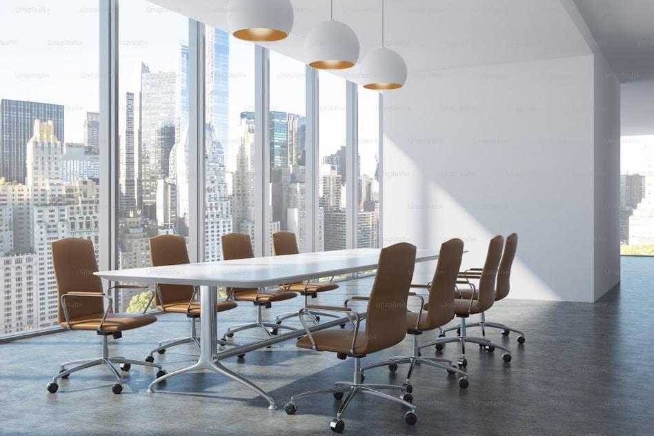 A boardroom in a corporate office